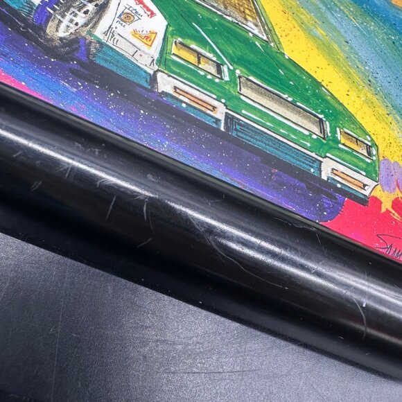 Vintage Race Car Wall Hangings Sam Balard Set Of 2 Prints Black Frames NASCAR - Picture 9 of 11